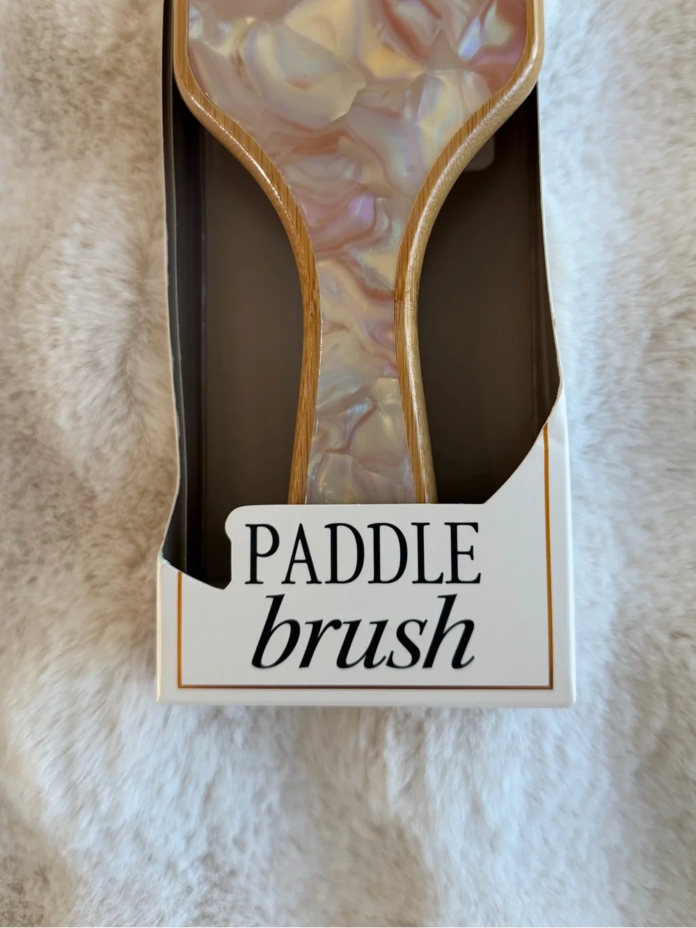 🆕 Bamboo Paddle Brush with Honey Onyx.